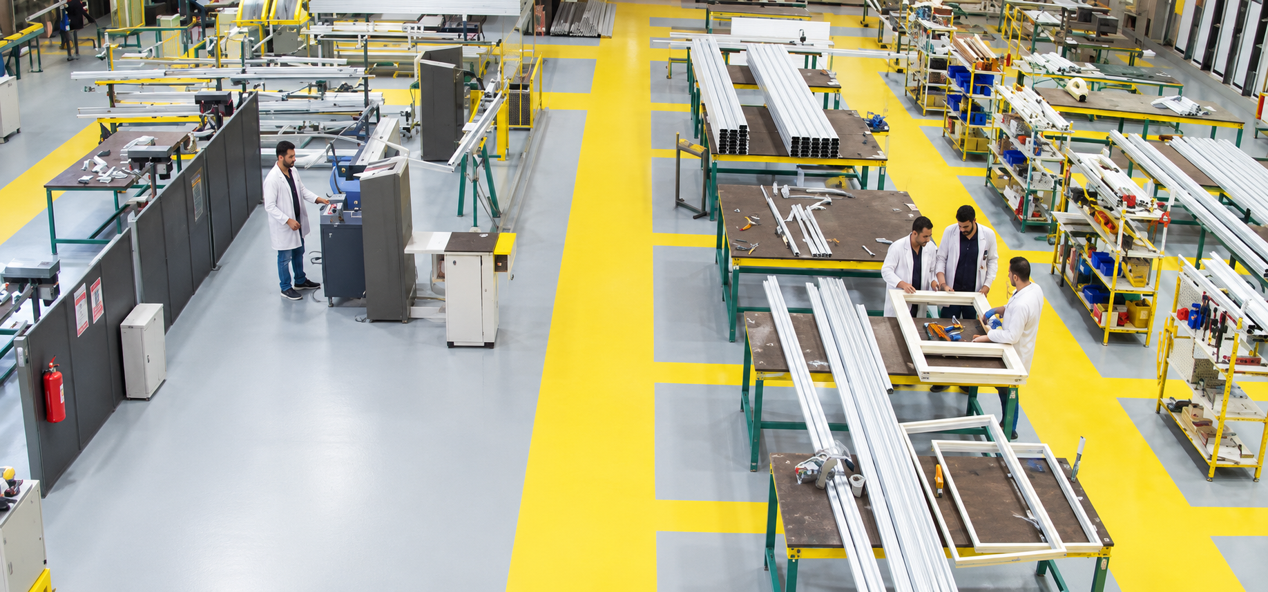 Automated factory fabrication line